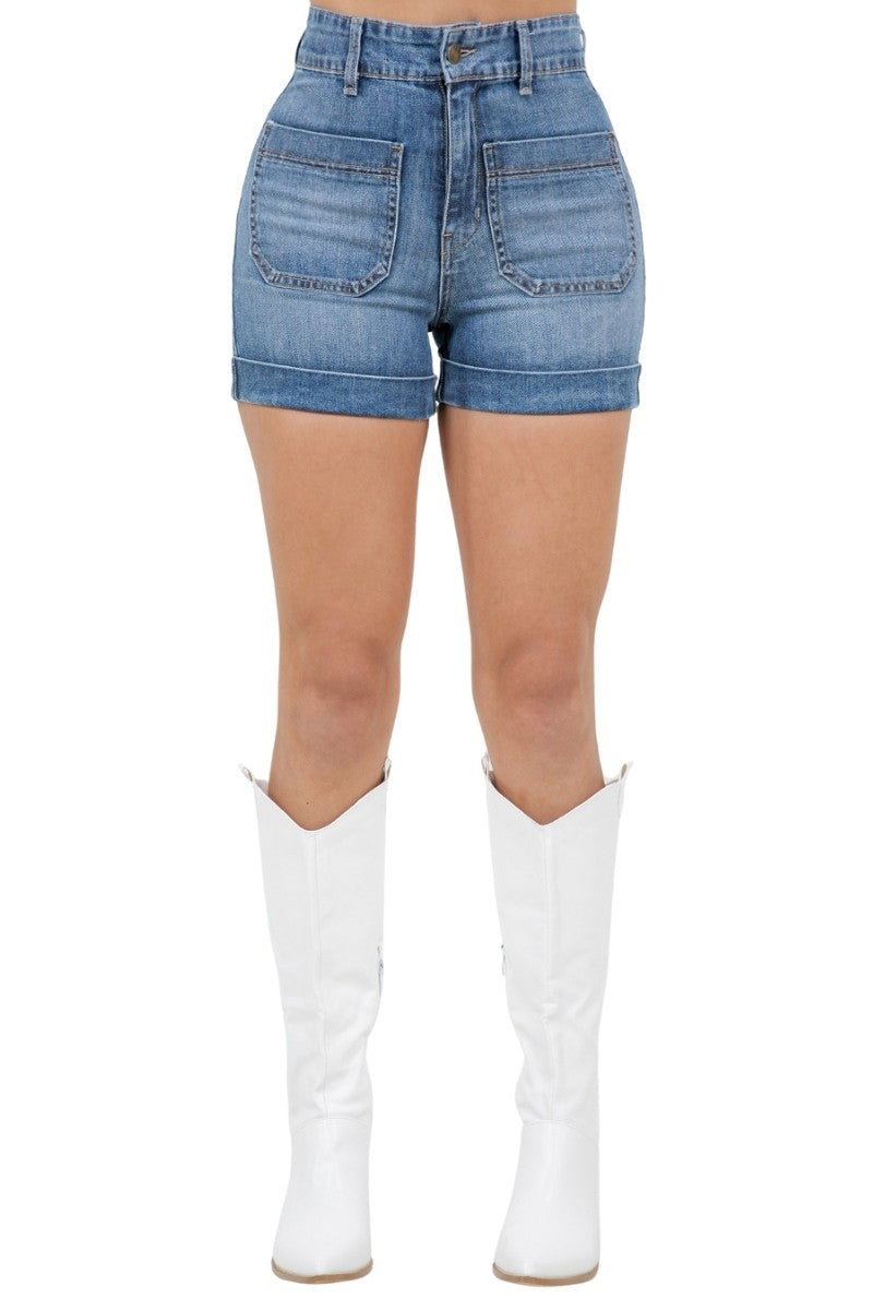 Medium Wash Willow Denim Short In Medium Wash