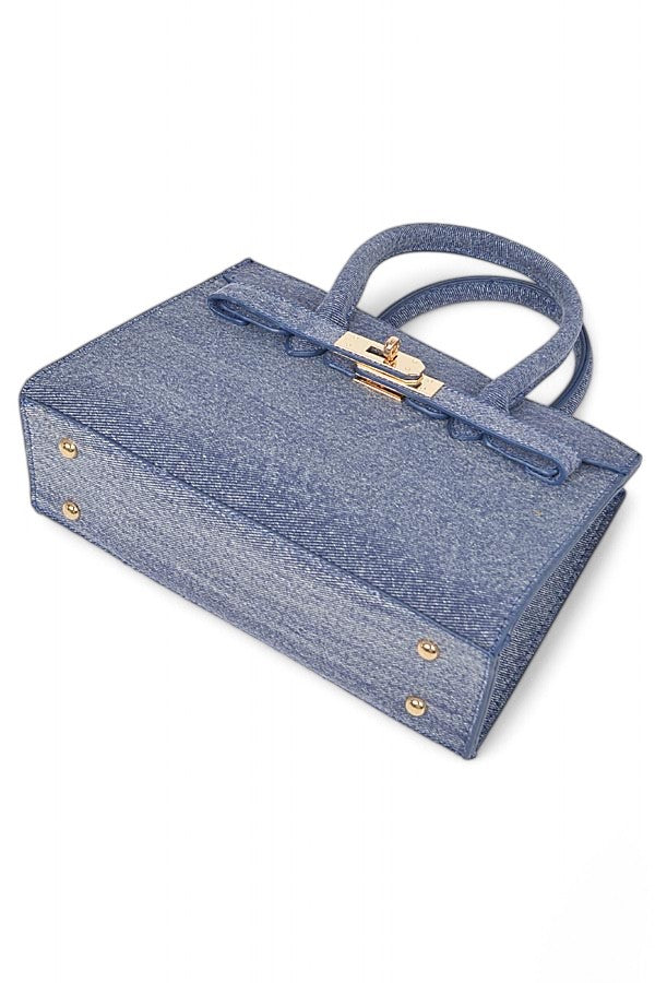 Denim Iconic Top Handle Swing Bag