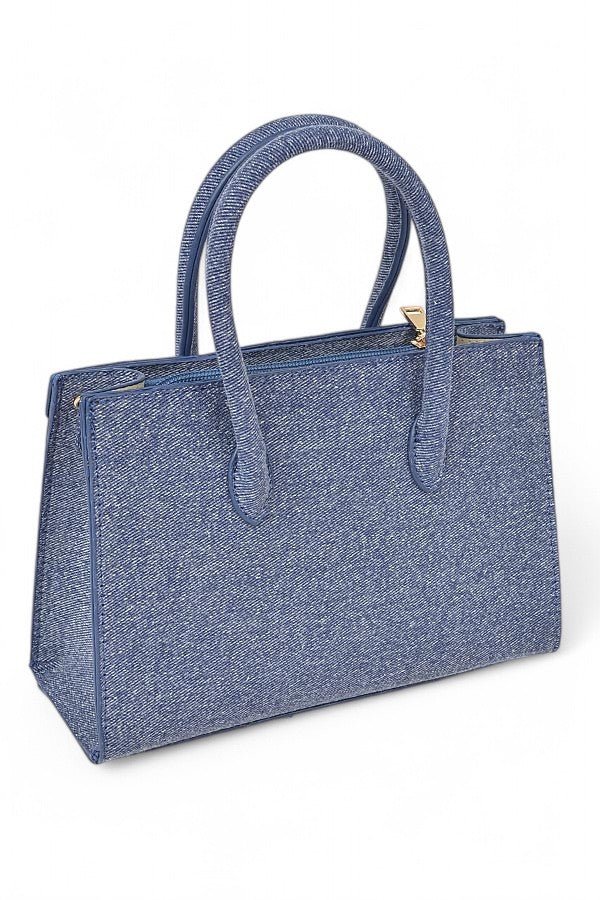 Denim Iconic Top Handle Swing Bag