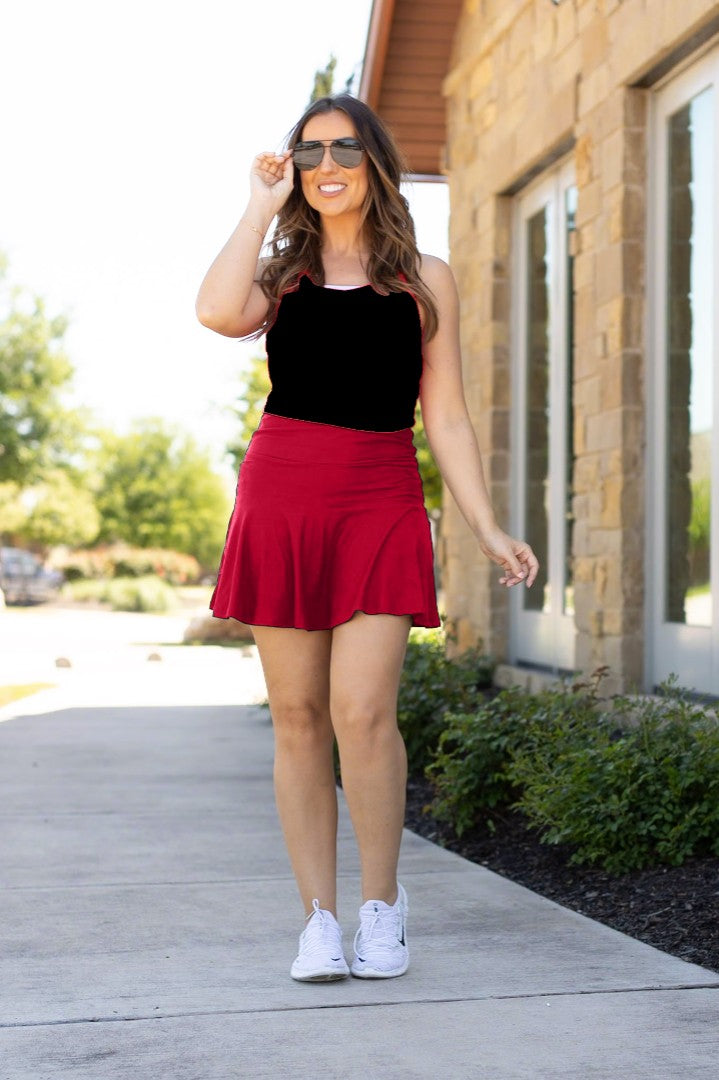 Red The Raelynn Red Skort