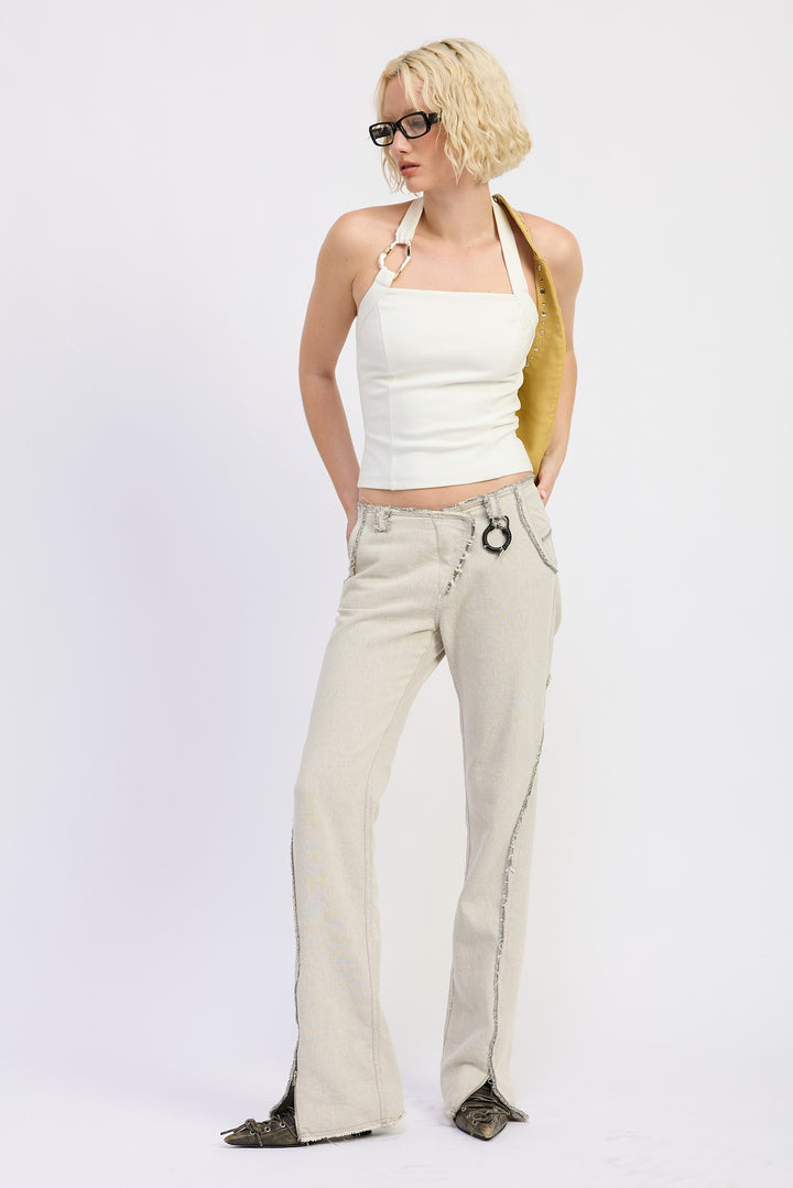 Chain Link Halter Knit Top