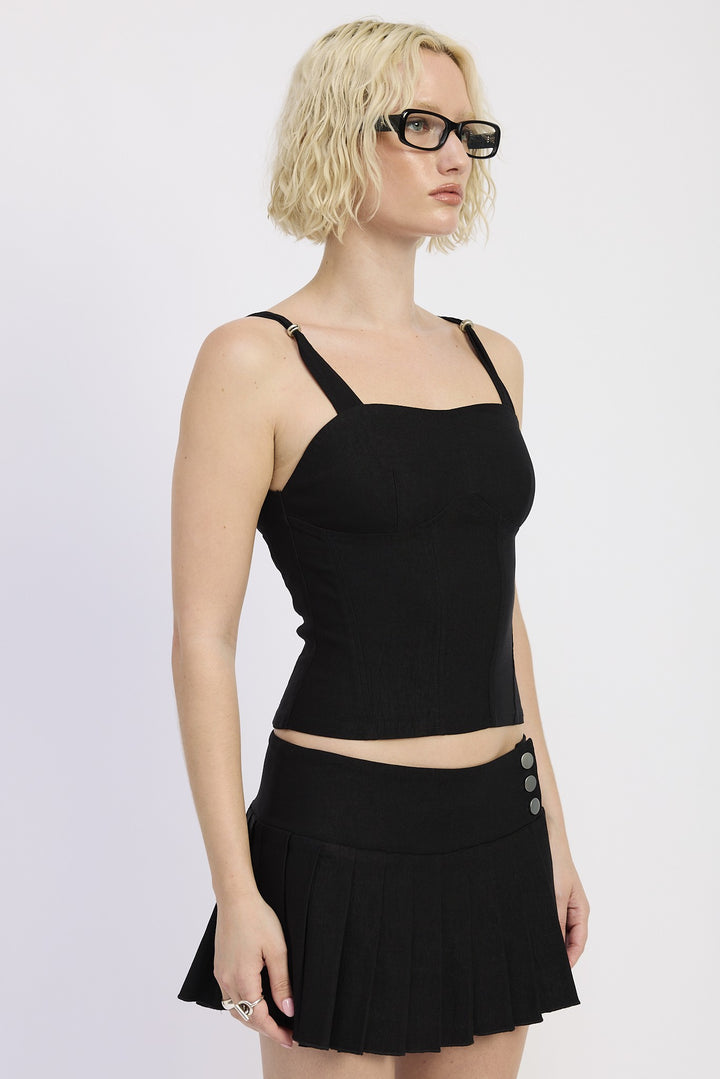 Ring Strap Corset Top