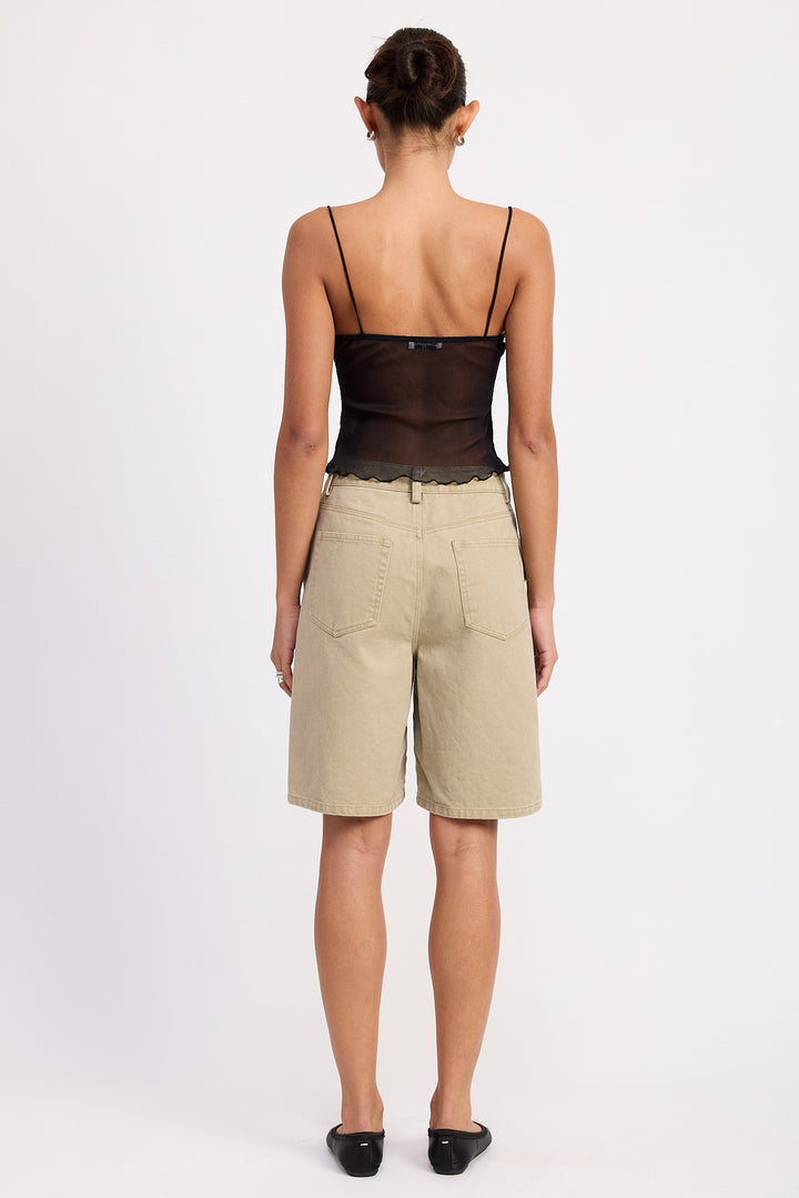 Sheer Mesh Floral Cup Cami Top