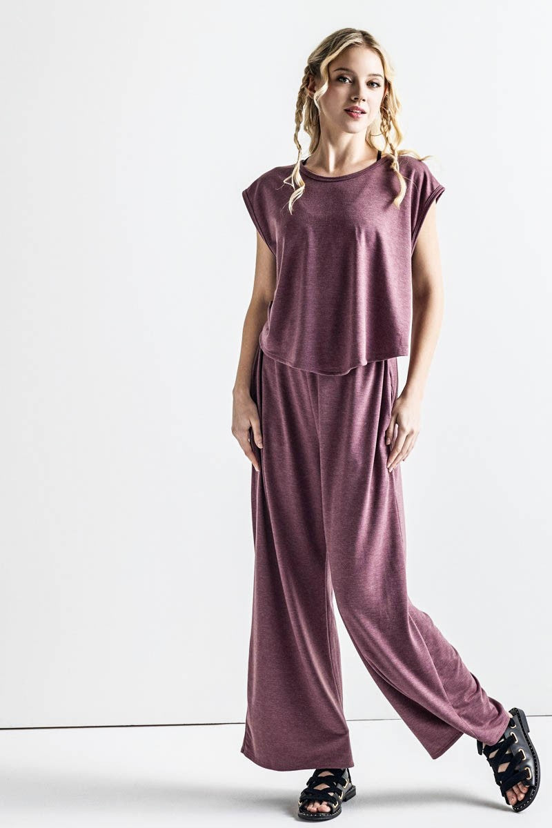 Black Open Front Wide Leg Jumpsuit
