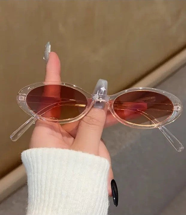 Retro Oval Cat Eye Sunglasses