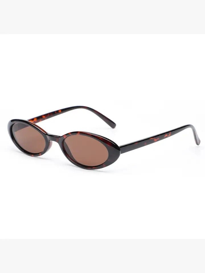 Retro Oval Cat Eye Sunglasses