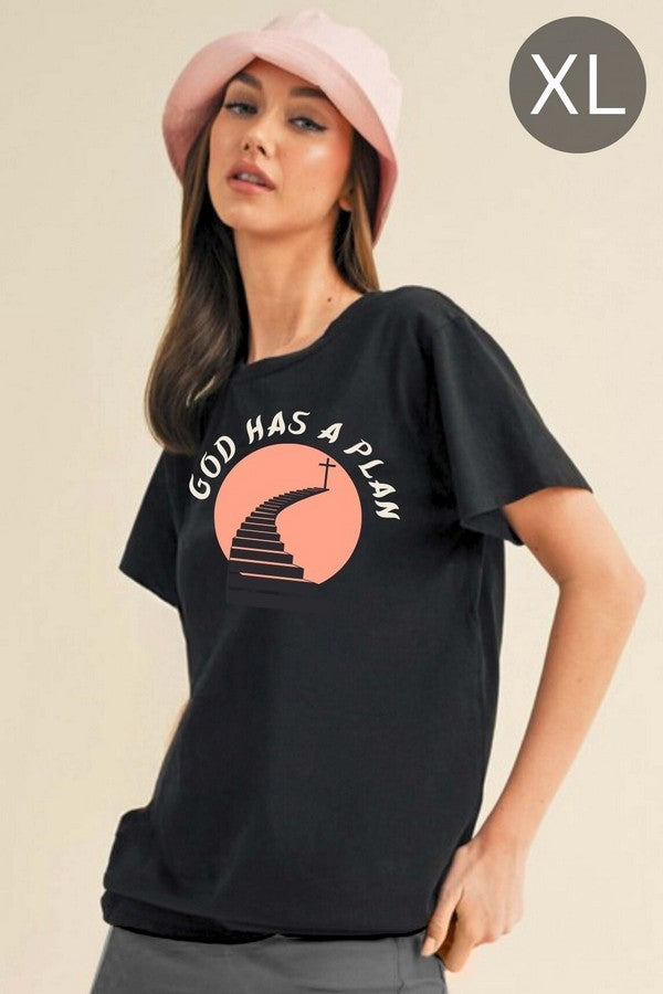 White God Has A Plan Graphic Cotton T Shirt 1