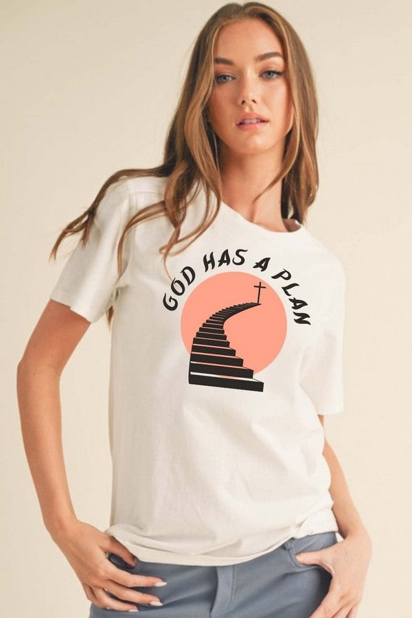 Black God Has A Plan Graphic Cotton T Shirt