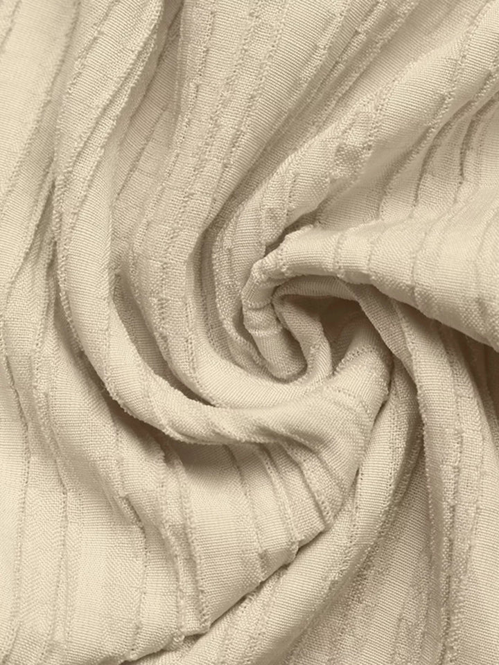 V Neck Drawstring Waist Wide Leg Jumpsuit