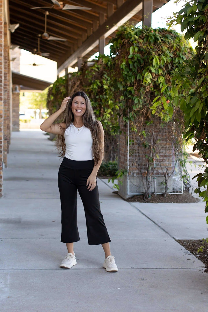 Black The Gabriella High Waisted Gaucho Pants 2