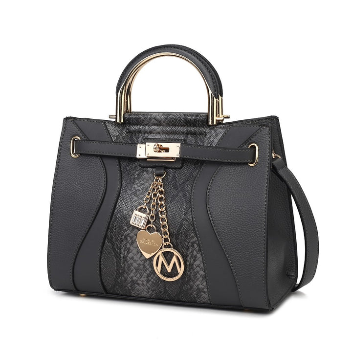 Pink Cassia Vegan Leather Satchel Bag
