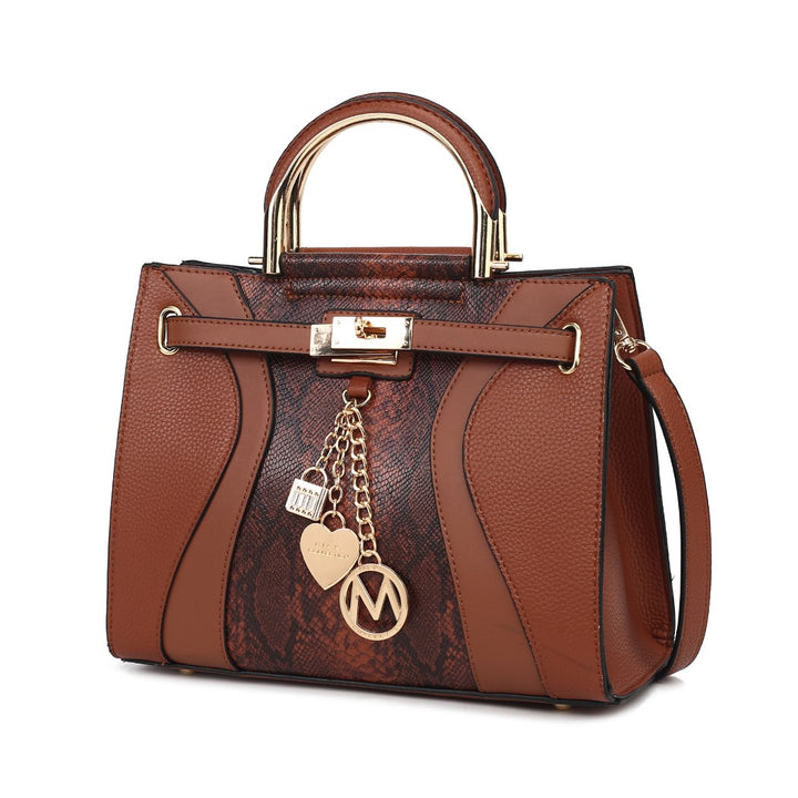 Coffee Cassia Vegan Leather Satchel Bag