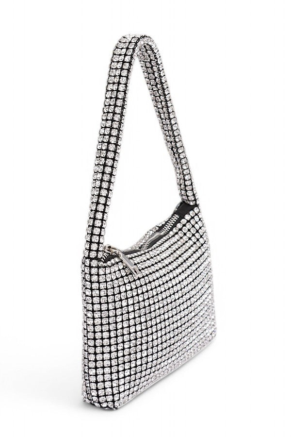 Rhinestone Iconic Soft Clutch Swing Bag