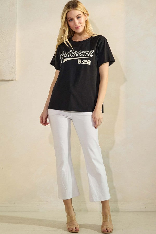 White Fruit Of The Spirit Graphic Cotton T Shirt