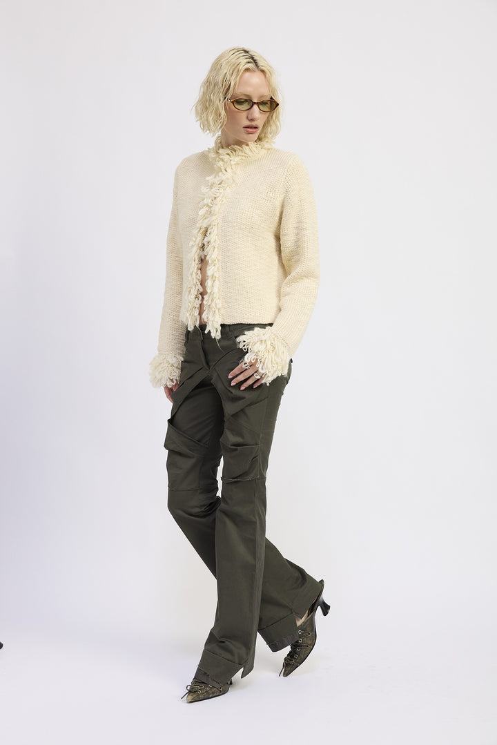 Fringe Knit Cardigan