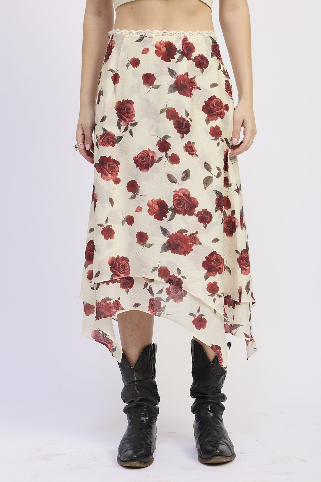 Loral Billowy Midi Skirt