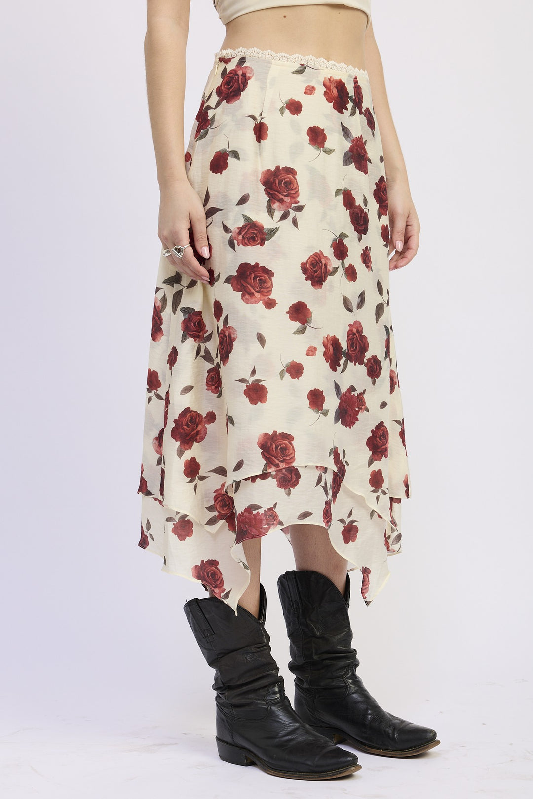 Loral Billowy Midi Skirt