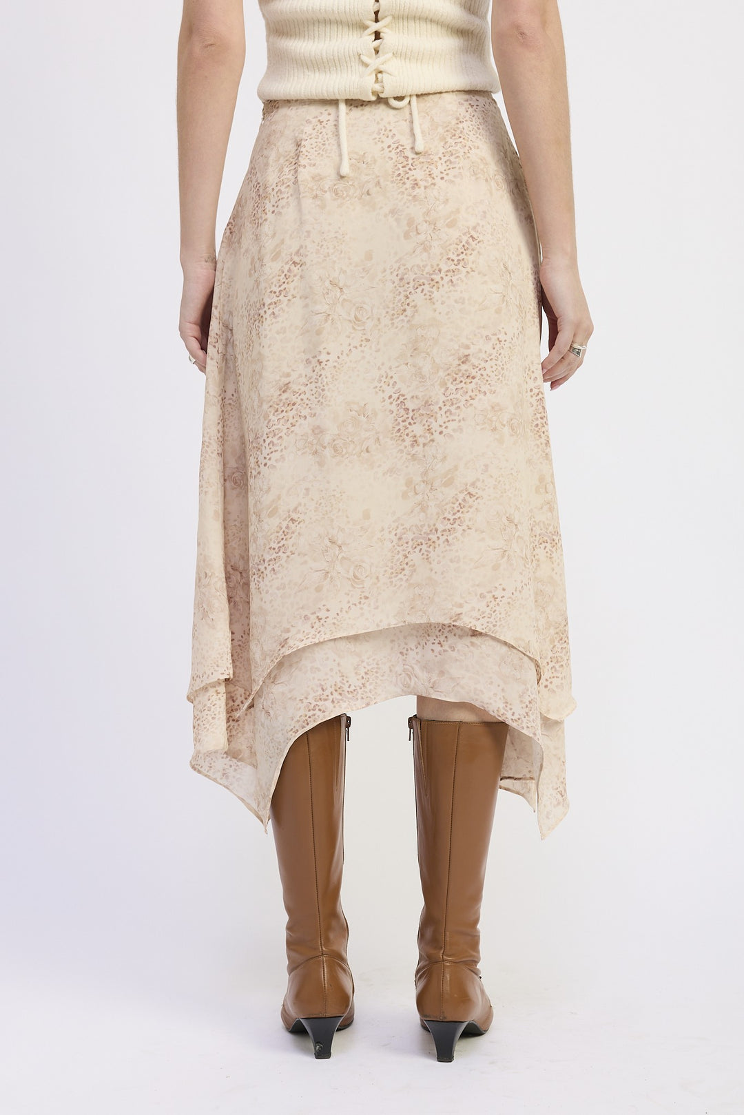Mid Rise Billowy A Line Skirt