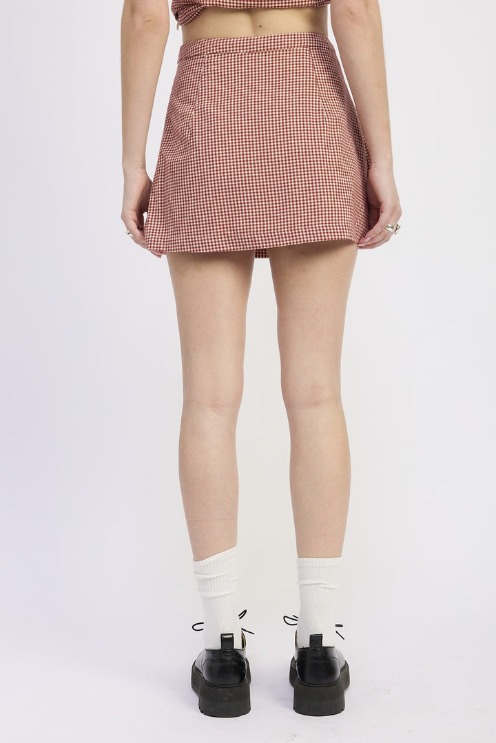 Gingham Mini Skirt