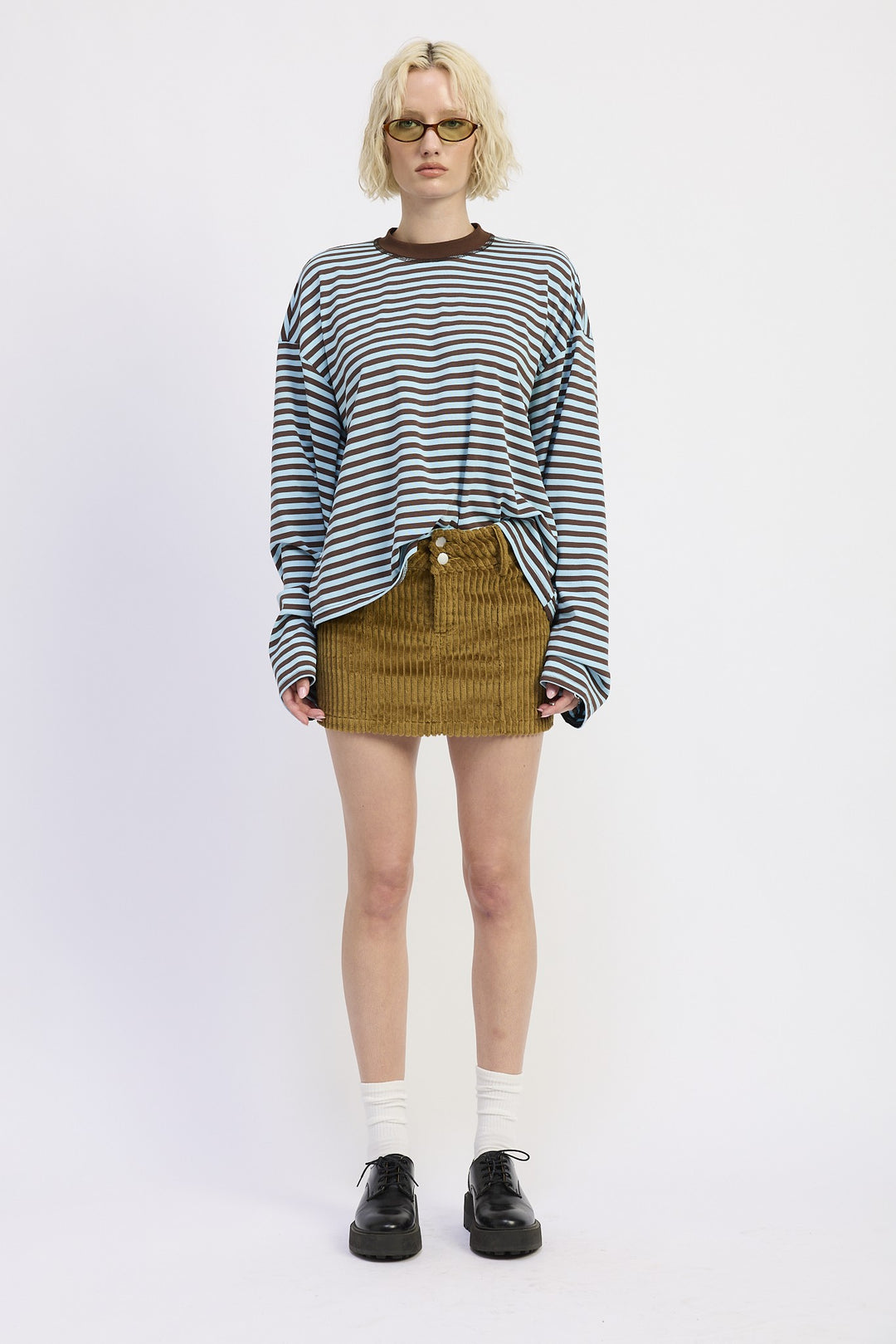 Oversized Striped Basic Top
