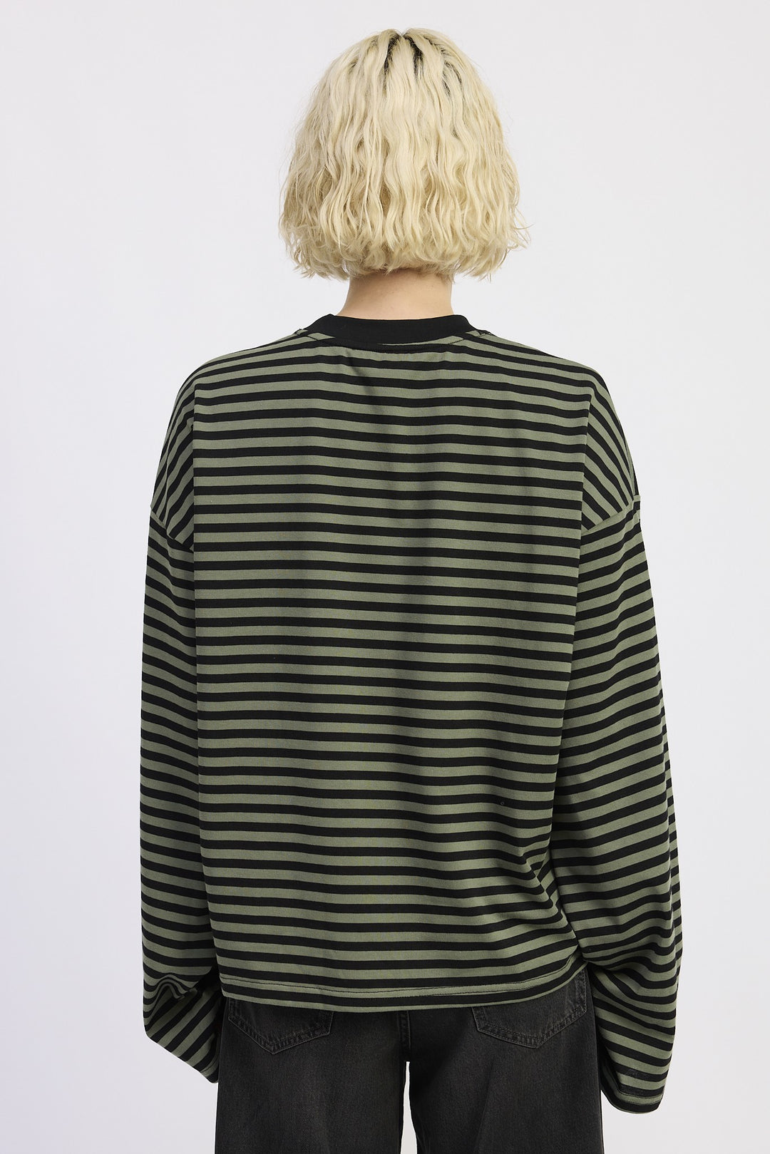 Oversized Striped Basic Top