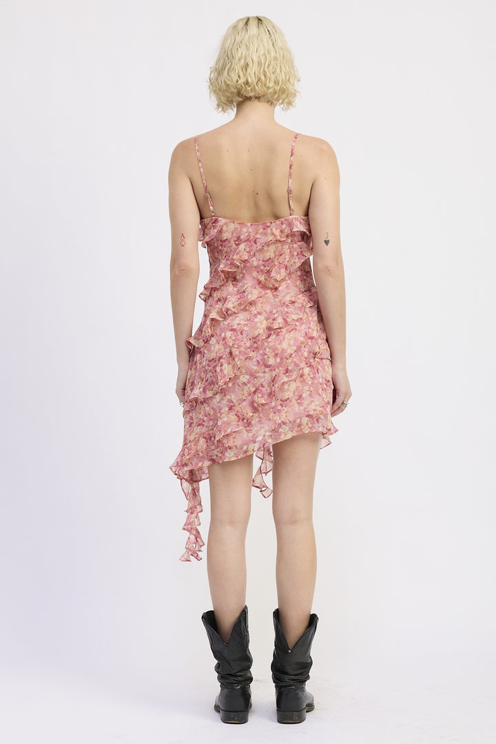Asymmetrical Ruffle Mini Dress 1