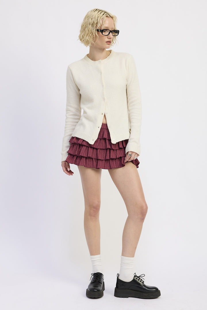 Fitted Button Up Cardigan