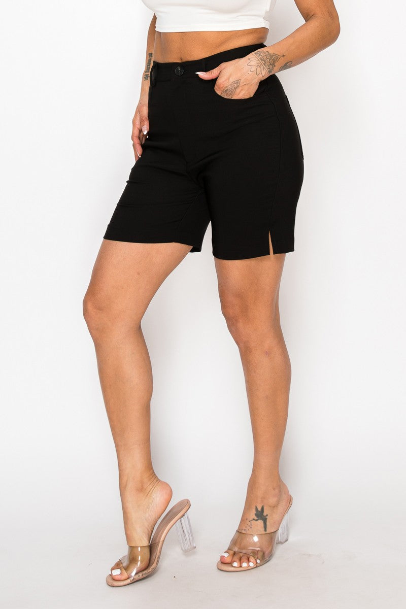 Navy Golf Straight Dressy Bermuda
