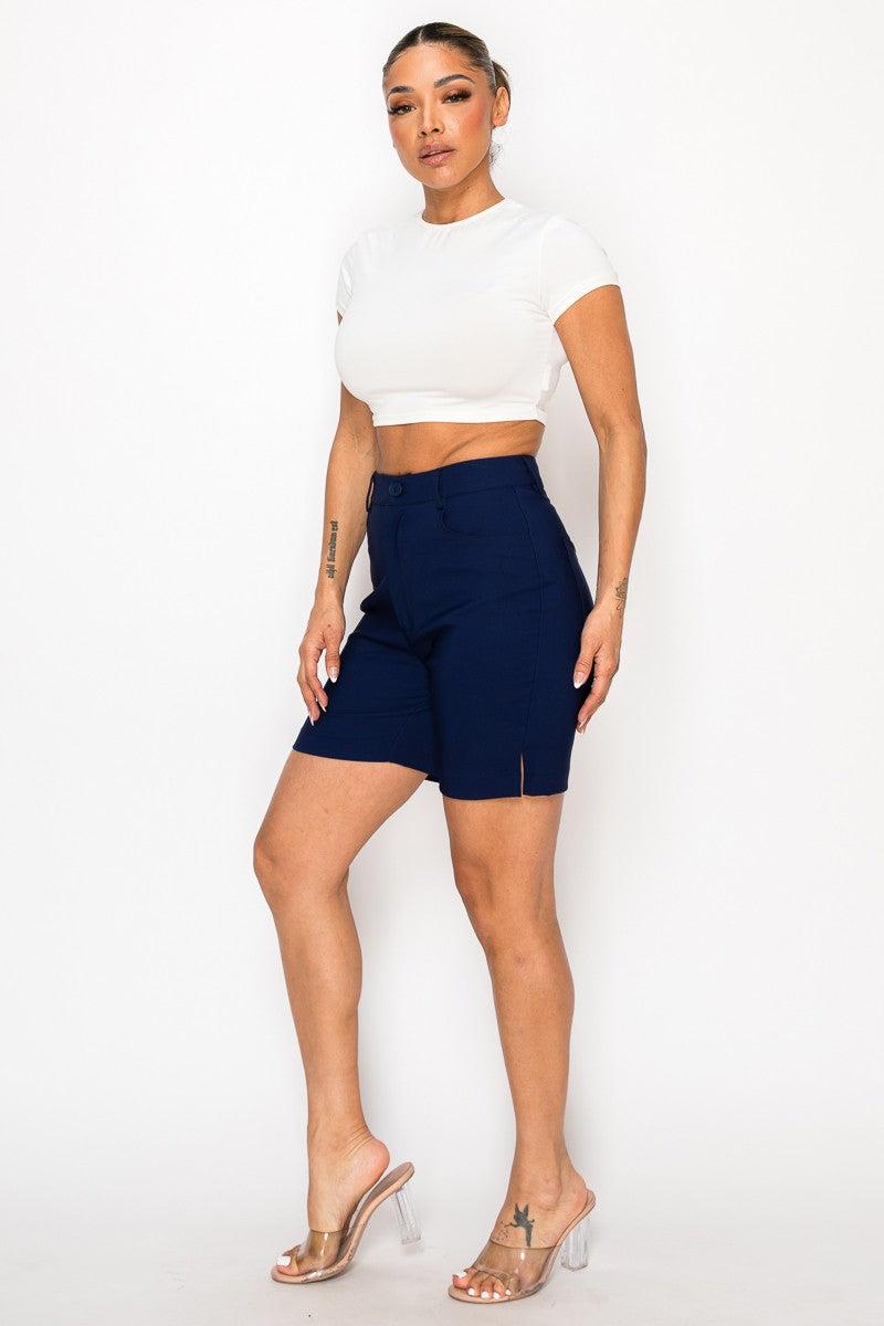 Black Golf Straight Dressy Bermuda 1