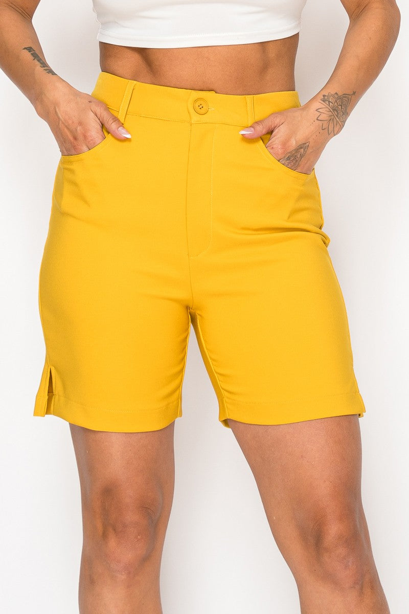 Navy Golf Straight Dressy Bermuda 5