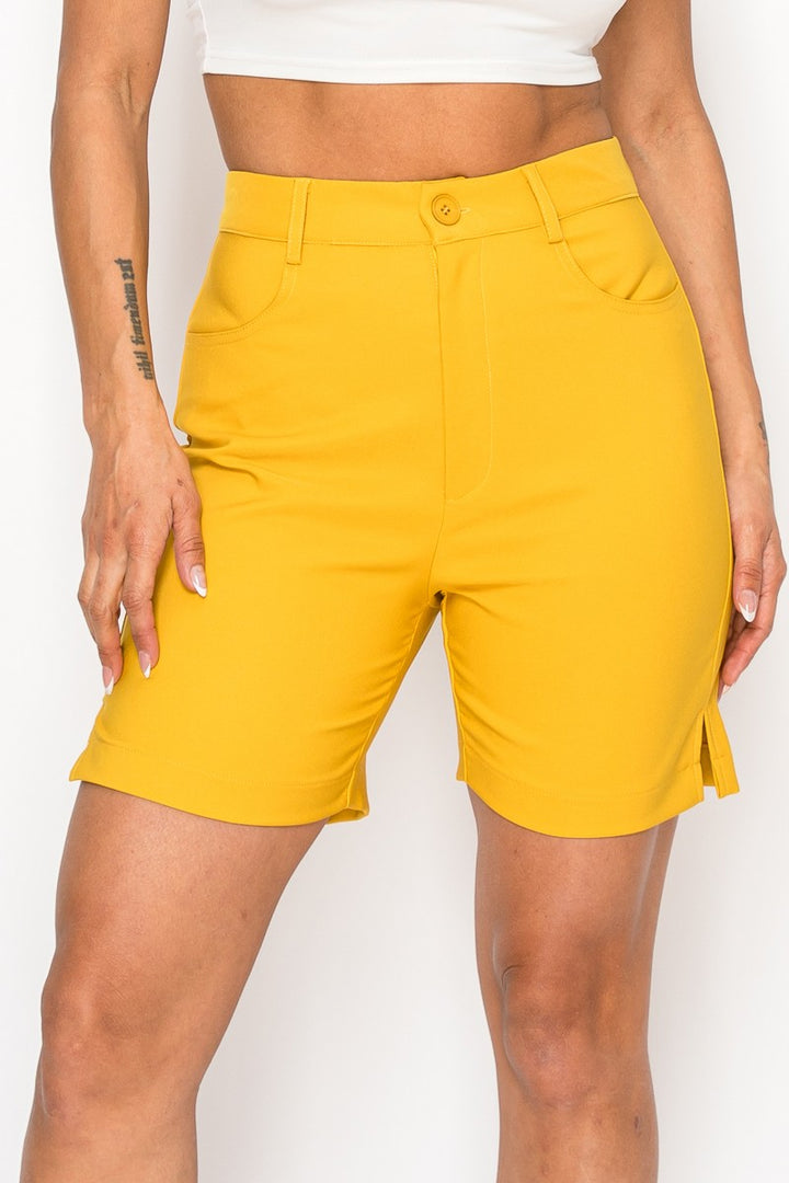 Mustard Golf Straight Dressy Bermuda 5