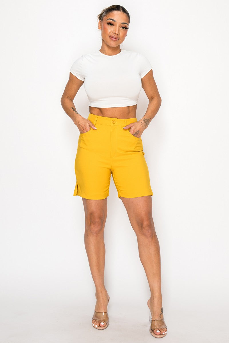 Ivory Golf Straight Dressy Bermuda 5
