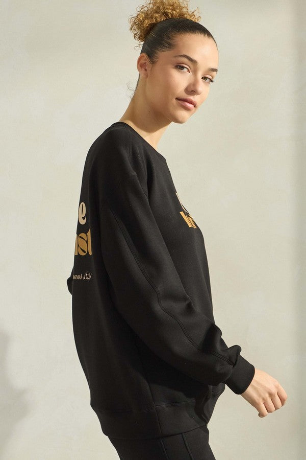 Black If God Is For Us Ultra Comfy Graphic Sweatshirt