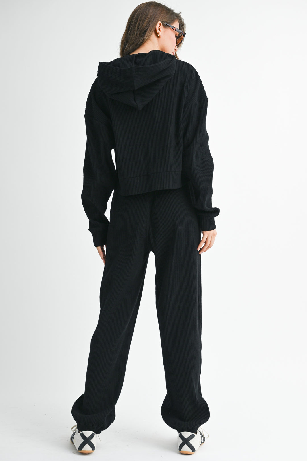 Drawstring Ribbed Lounge Pants