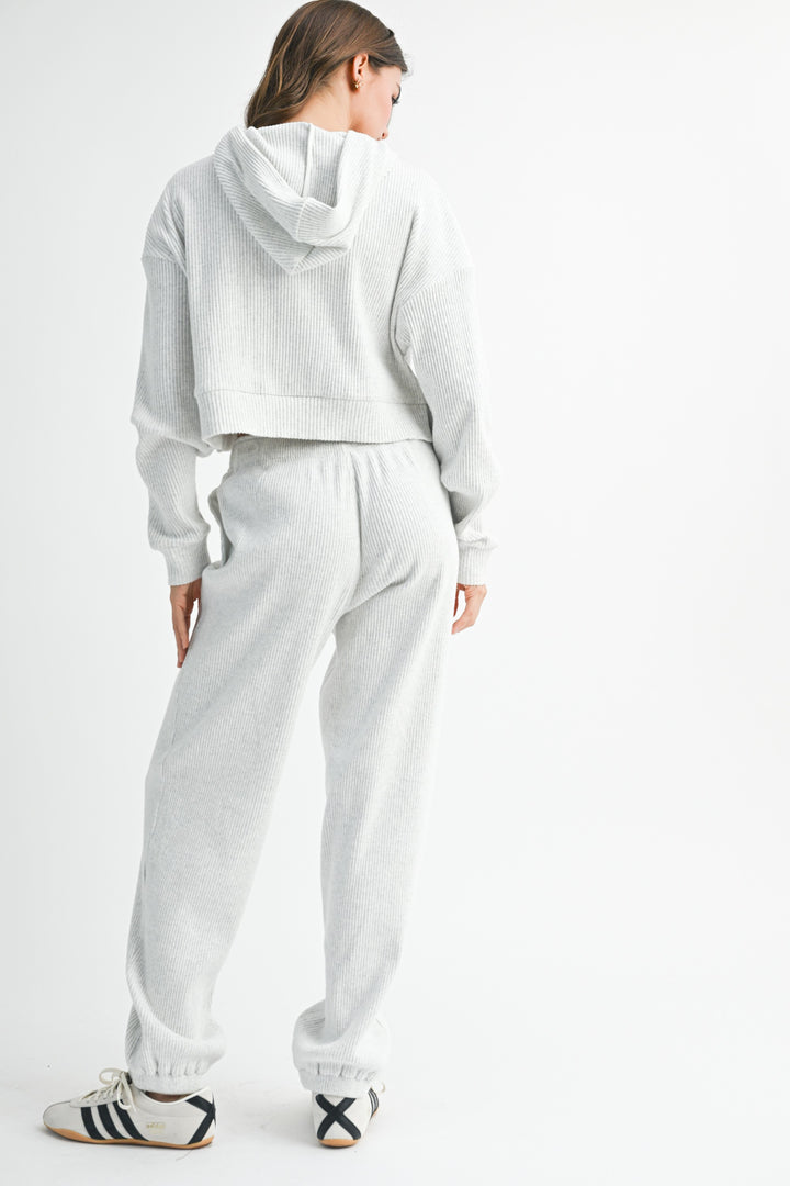 Drawstring Ribbed Lounge Pants