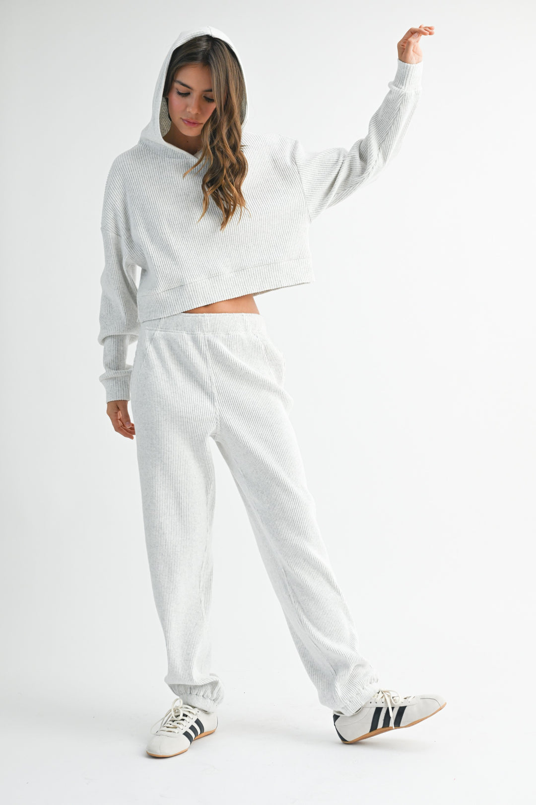 Drawstring Ribbed Lounge Pants