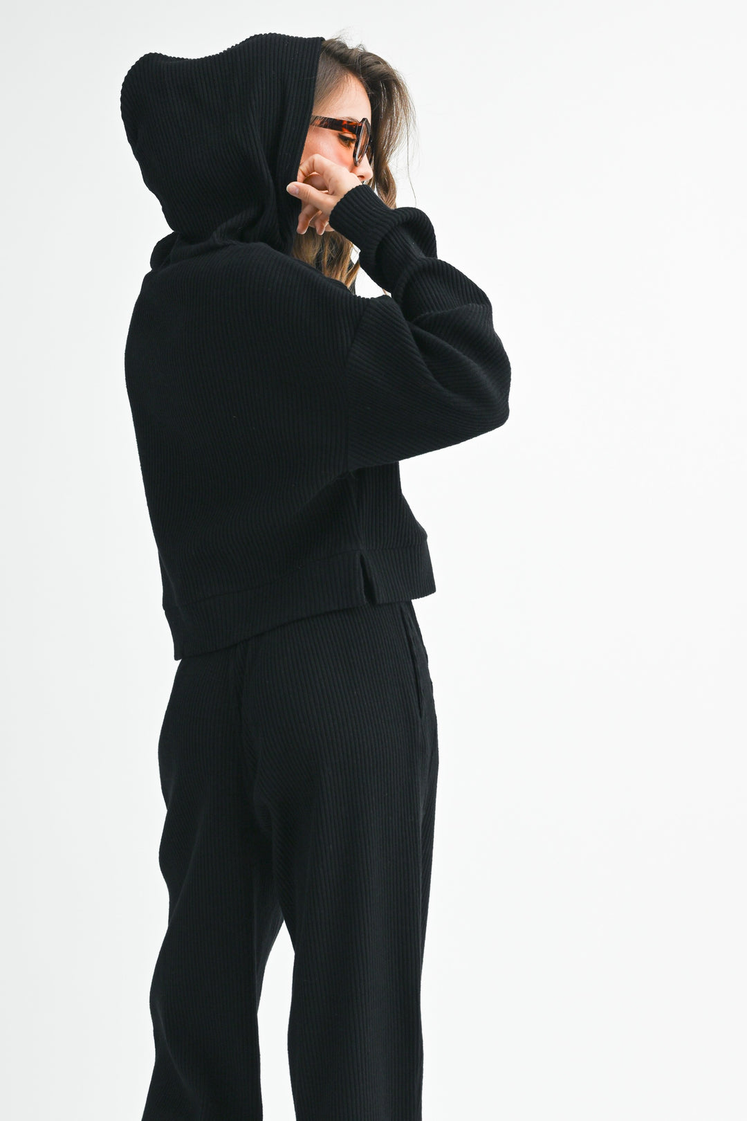 Drawstring Ribbed Lounge Pants