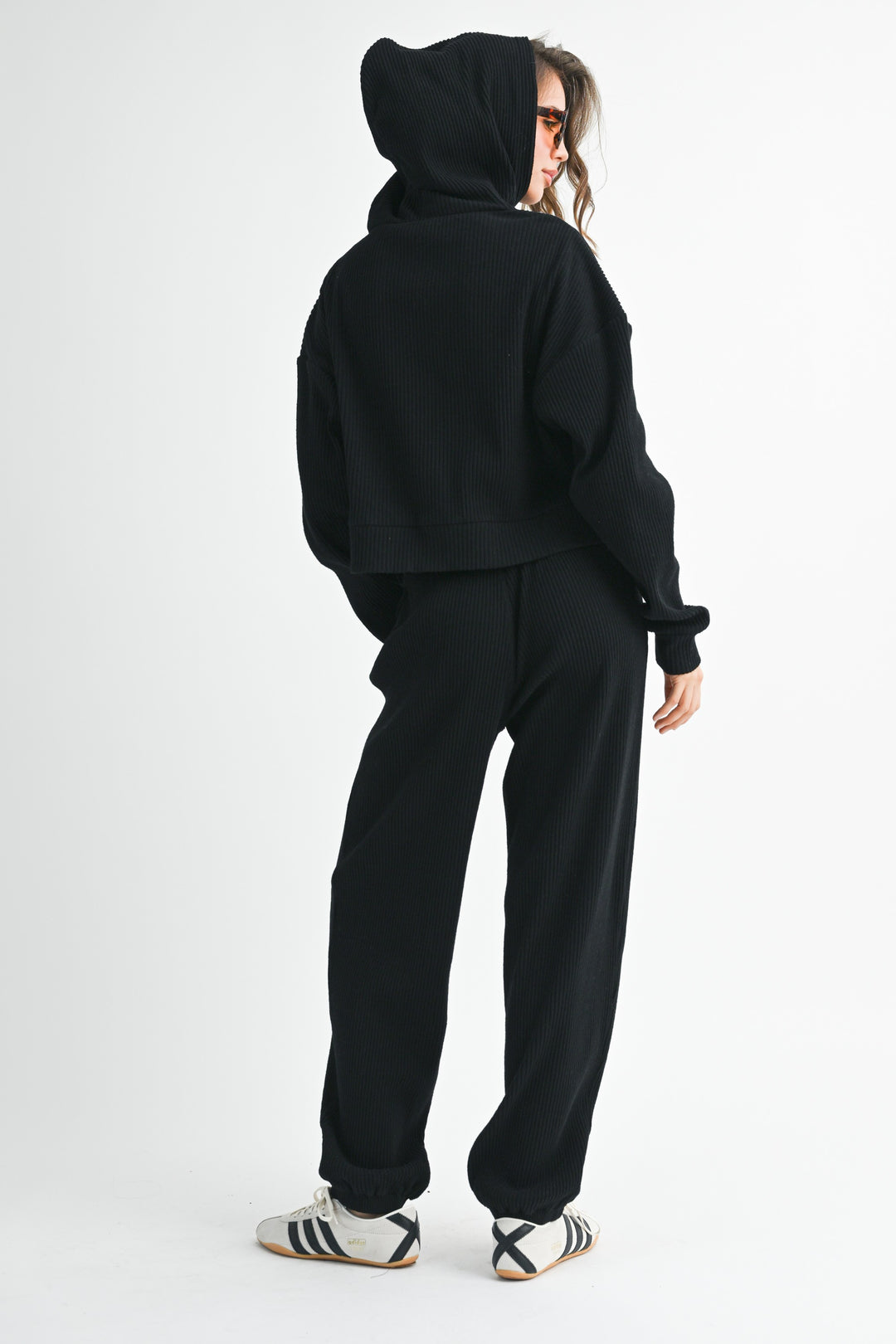 Drawstring Ribbed Lounge Pants