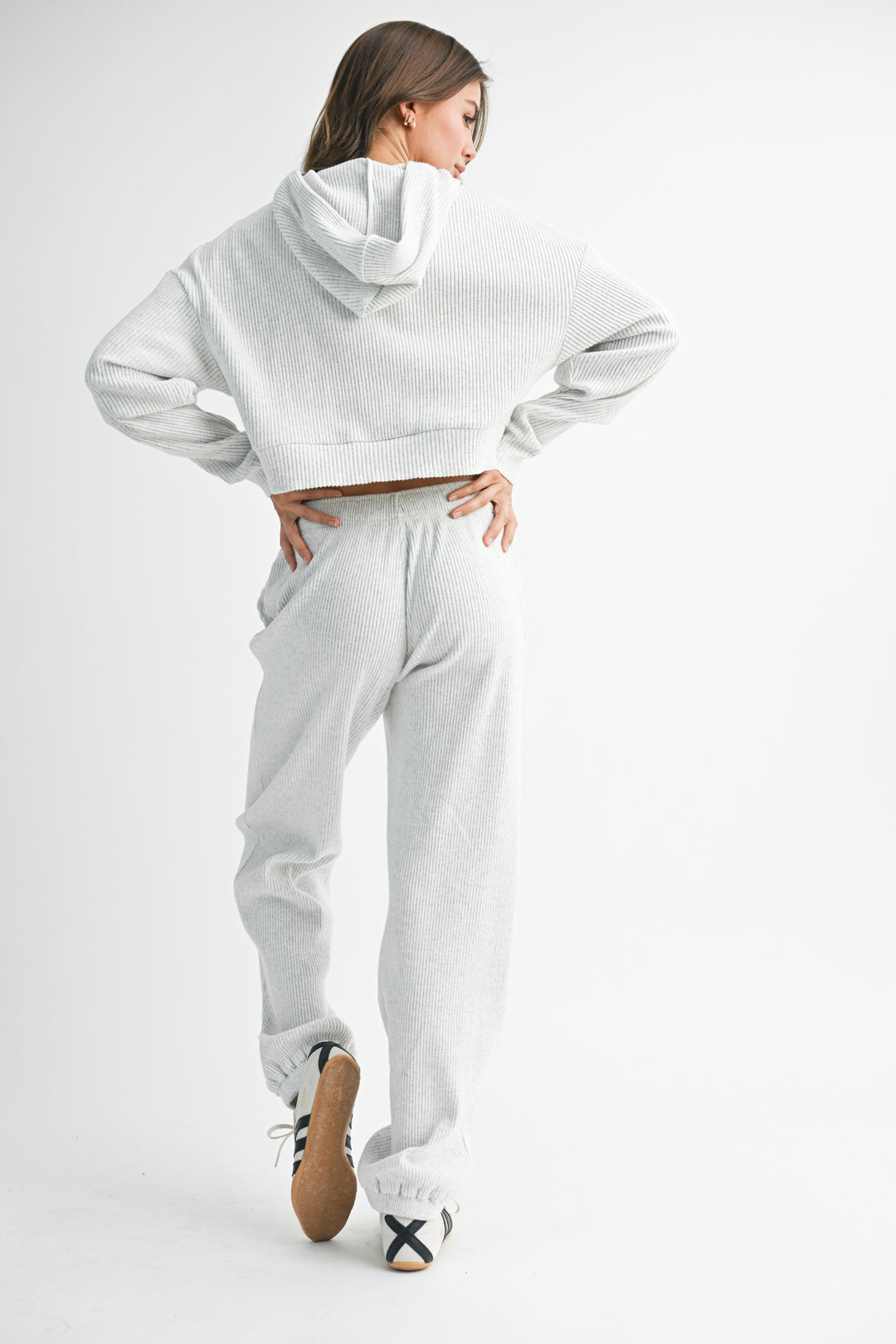 Drawstring Ribbed Lounge Pants