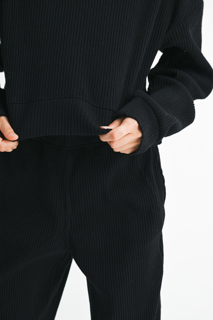 Drawstring Ribbed Lounge Pants