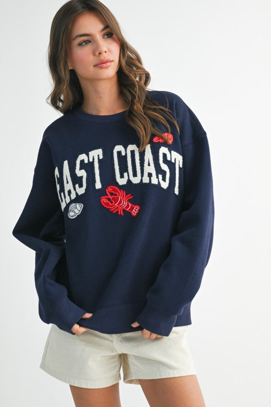 East Coast Graphic Fleece Pullover