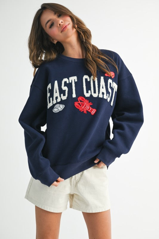 East Coast Graphic Fleece Pullover