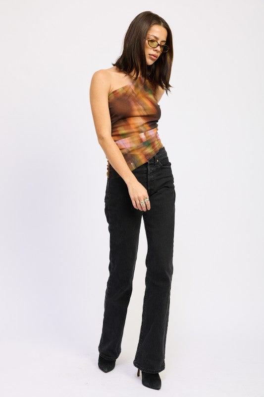 Asymmetrical One Shoulder Top