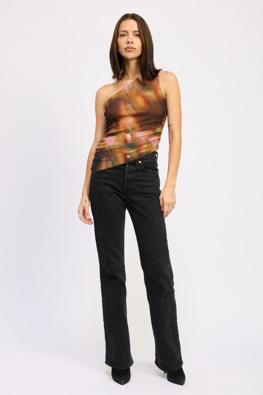 Asymmetrical One Shoulder Top