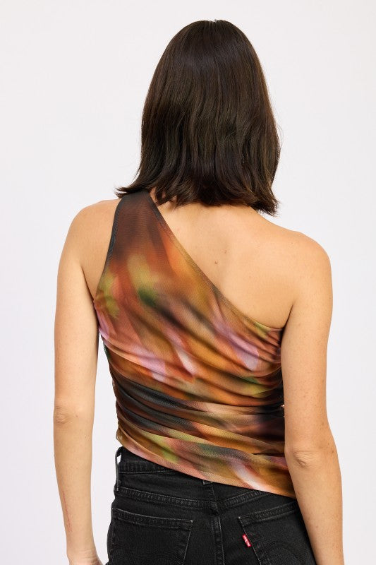 Asymmetrical One Shoulder Top