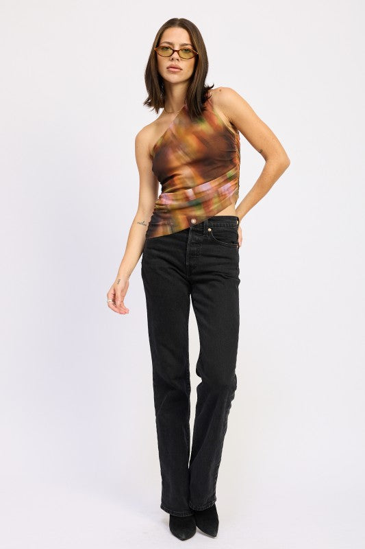 Asymmetrical One Shoulder Top
