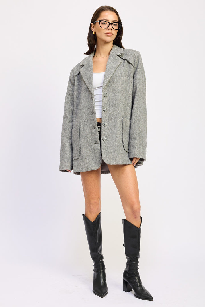 Oversized Coat With Pockets