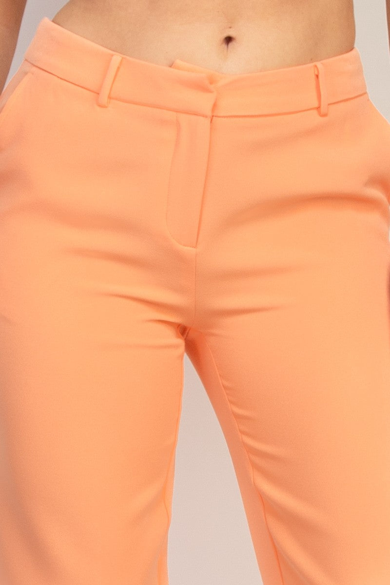 Midrise Dressy Pants Button Front Blazer Set 1