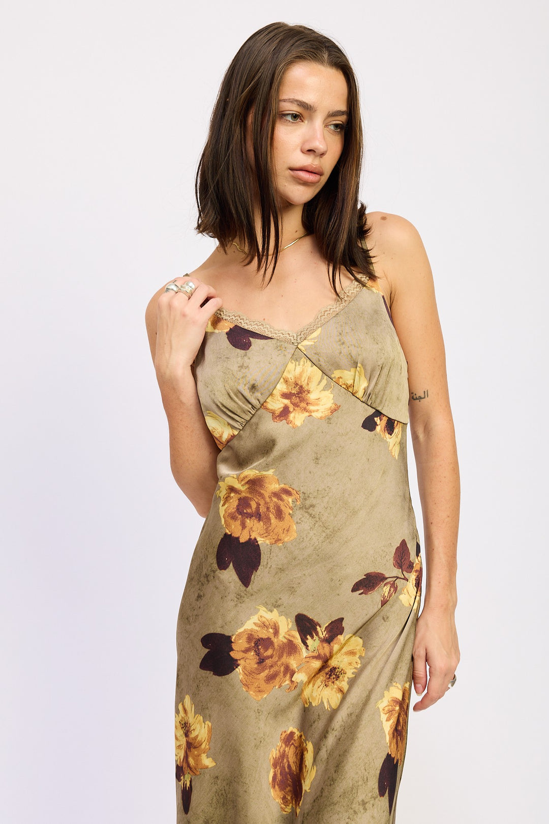 Satin Mid Slip Dress