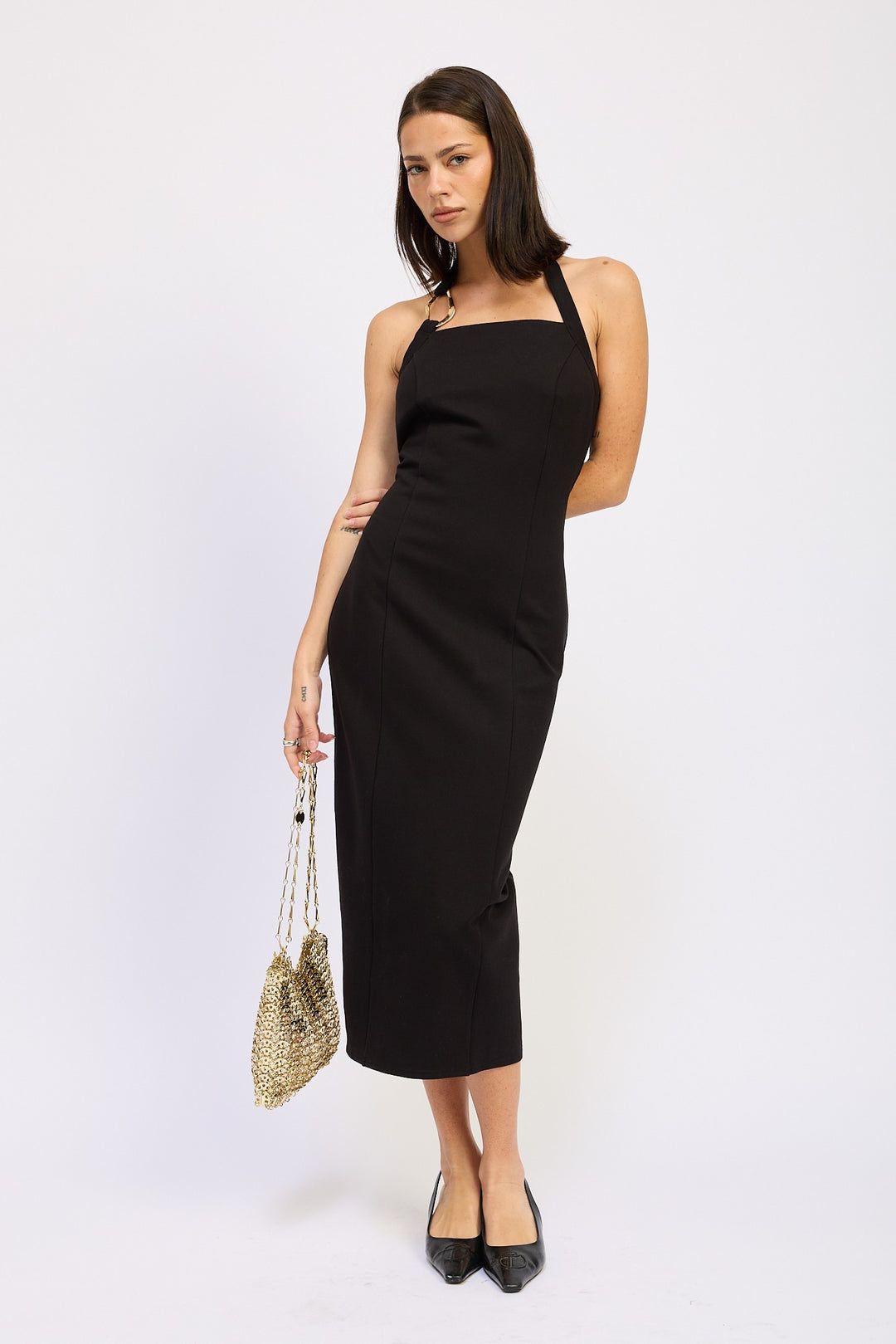 Hardward Halter Midi Dress 1